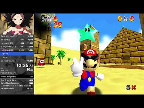 SM64 Paradise Island - 30 Star Speedrun in 16:28
