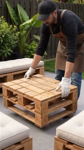 I Turned Free Wood Pallets into a Dream Backyard! 👀🔥 #woodworking #diy