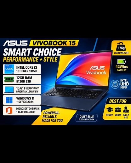 💻 Best Budget Laptop in 2026? ASUS Vivobook 15 Review! 🔥
