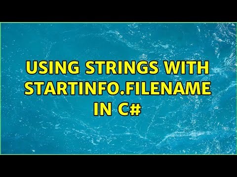 Using strings with StartInfo.FileName in C#