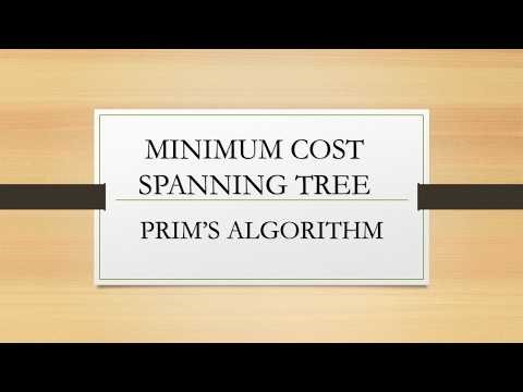 Minimum Cost Spanning Tree - Prim's Algorithm