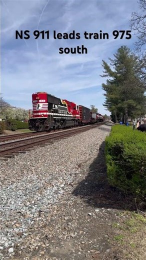 NS 911 leads the safety train through Thomasville, NC.
