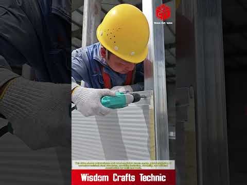 Polyurethane rock wool sandwich panel installation: quick installation of corrosion-resistant steel