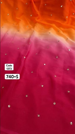 Georgette padding saree with sequence butti having running pallu & blouse