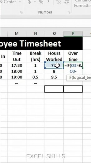 Employee Timesheet in Excel #exceltraining