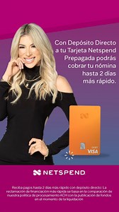 #Ad Recibe tu depósito directo del trabajo en tu tarjeta Visa Netspend y podrás acceder a tu dinero antes del día de pago. 🚀 Descubre más sobre la tarjeta prepagada Netspend en www.netspend.com/radio Patrocinado por @Netspend | Qué Buena 102.9 FM