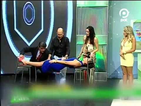 CLAUDIA hypnotized in deep trance and made stiff as a board