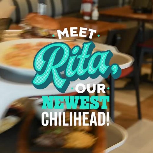 160K views · 1.1K reactions | The future is sizzlin’ . From guiding you to your table to carrying food and even singing HBD, Rita the Robot is changing the game for our Guests and Team Members! Keep an eye out next time you swing by, she might be coming to a Chili’s near you . | Chili's Grill & Bar | Facebook