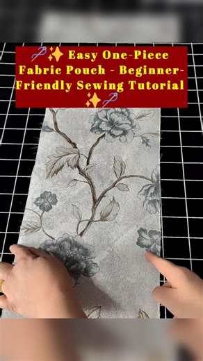 🪡✨ Easy One-Piece Fabric Pouch - Beginner-Friendly Sewing Tutorial ✨🪡 #SewingTutorial #DIYPouch #HandmadeAccessories #SewingForBeginners #fblifestyle | All Girls' Things
