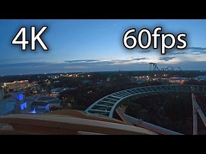 Cheetah Hunt after sunset front seat on-ride 4K POV @60fps Busch Gardens Tampa