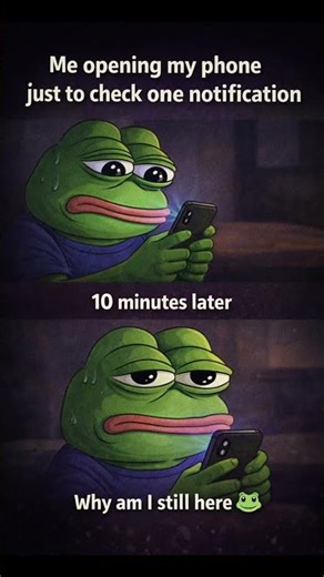 Just one notification 💀#memes #relatable #frogmeme #phoneaddiction #overthinking #genzmemes #funny