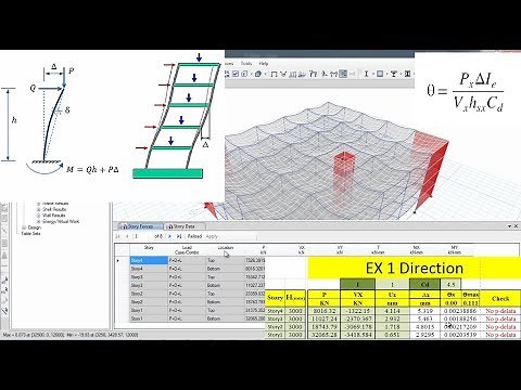 CSI ETABS - 04 - P Delta Analysis (How to include P-delta effects) | Part 1