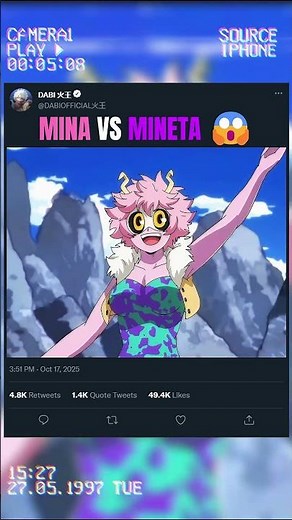 MINA VS MINETA 😱 | #animeedit #myheroacademia #anime