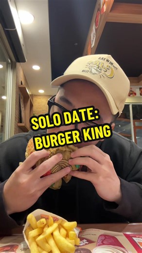 Pergi makan ke Burger King sendirian #pov #asmr #fyp #fypシ゚ | burger king