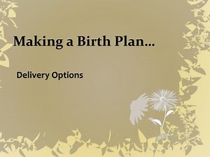 Making a Birth Plan… - SlideServe