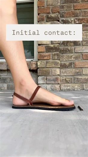 Earth Runners Sandals on Instagram: "What your feet have to do just to keep a sandal on matters more than you think. Without a heel strap, the foot is forced into a constant gripping pattern — toes scrunch, the arch stiffens, and the ankle stays slightly plantar flexed just to keep a flip flop from flying off. Over time, that extra effort can add unnecessary tension and fatigue up the entire kinetic chain. A heel strap changes everything. Earth Runners move with your foot, allowing a natural gai