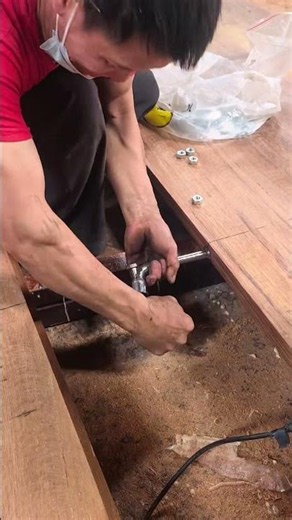 How Screw Rod Reinforcement Helps Solid Wood Doors Stay Strong #ubdiy #woodworking #viralvideo