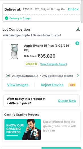 Iphone 15 plus (6/128)gb📱||Only Just In ₹35,820🔥||On Cashify Super Sale🙏 @UnboxifyDeals #viral