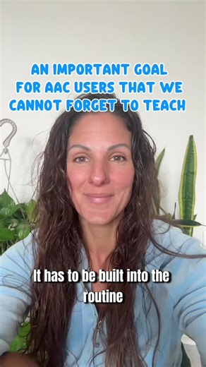 Teach children to bring their AAC device with them when they go places- giving them access to their voice for meaningful communication with others. It should be part of the AAC communication goals so they don’t only rely on others to bring it- who may forget. Build into their routine. #aac #nonverbal #nonverbalcommunication #autism #disability