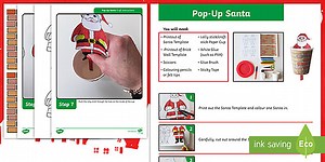 Pop-Up Santa Craft Instructions