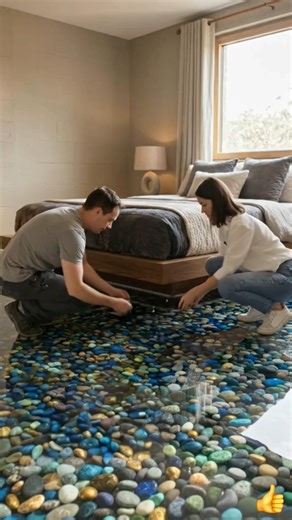 LED Luxury Epoxy Bedroom 😇 || #shorts #short #trending #epoxy #diy