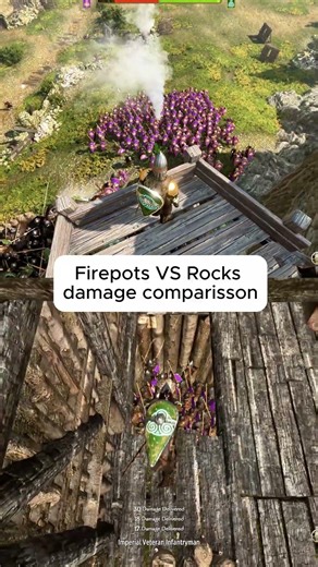 Firepots VS Rocks damage comparisson in #mountandblade #gaming