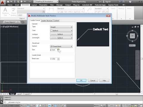 C00809 Multileader Style Manager AutoCAD 2014 Tutorial