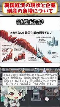 韓国経済の現状と企業倒産の急増について #プチ知識