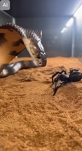 The desert ruler defends its territory against a neurotoxin strike. Watch the primal Cobra dominate this intense survival stand-off. #ArachnidVSReptile #Cobra #FunnelWeb #Survival #NatureClash ⚙️ AI-generated dramatization — Extreme nature encounter shown under controlled conditions. | Golden moments