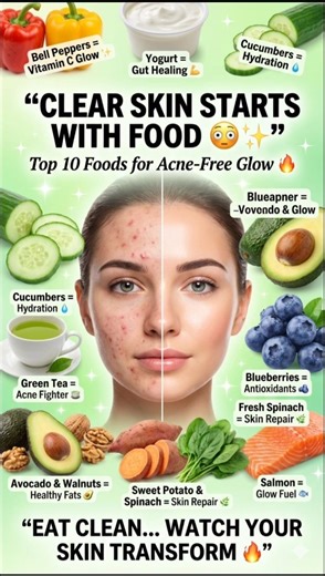 CLEAR SKIN STARTS WITH 🥑 🔥#shorts