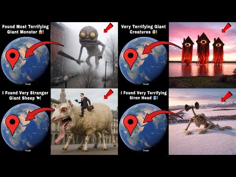 🔥 Found Top 4 Very Horrifying Creatures Spotted On Google Earth 🌎!