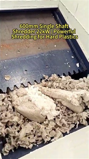 600mm Single Shaft Shredder | 22kW Powerful Shredding