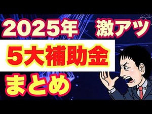 【2025年5大補助金まとめ】新事業進出・持続化・ものづくり・事業承継M&A・IT導入補助金の12月時点情報