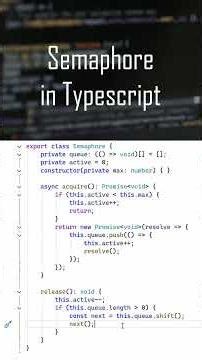 #Semaphore in #Typescript einfach umgesetzt. #parallelcomputing #praxistipps #programming
