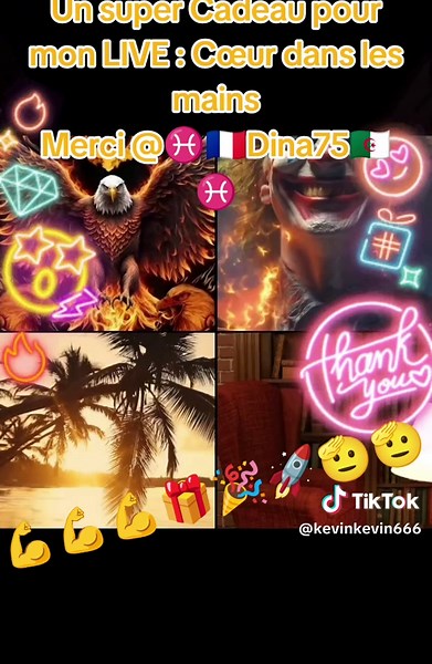 ♓🇫🇷Dina75🇩🇿♓, merci pour ce merveilleux Cadeau envoyé dans mon LIVE ! Je vais garder ce moment en mémoire pour toujours. @♓🇫🇷Dina75🇩🇿♓ #livegift #handhearts #cœurdanslesmains #live #TikTokLIVE #foruyou #gaming #playforyou #fyp #pourtoiii #foryoupage❤️❤️ #tiktoker #goviral #viral_video #you #stitch