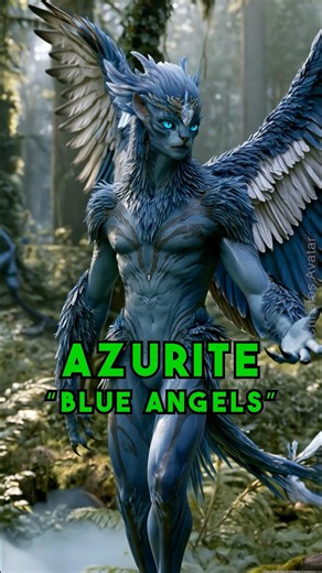 Azurite "Blue Angels" Found in an Alien Guardian Forest