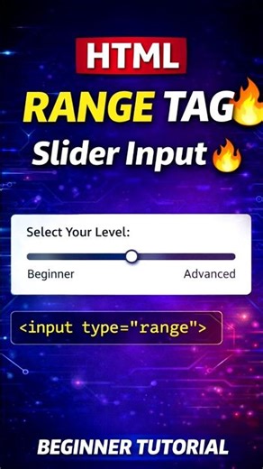 HTML Range Input Tag Explained in Hindi 🔥 | Slider Kaise Banate Hai | HTML