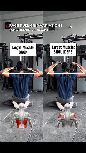 Face Pull Variations Explained ⚠️ Upper Back vs Rear Delts Difference #shorts
