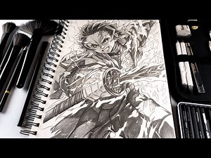 How To Draw Tanjiro Kamado (Hinokami Kagura) Step By Step/ Demon Slayer