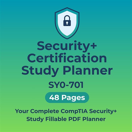 Comptia Security  Certification Planner SY0-701 Exam Prep Study Guide Bundle Instant Digital Download - Etsy