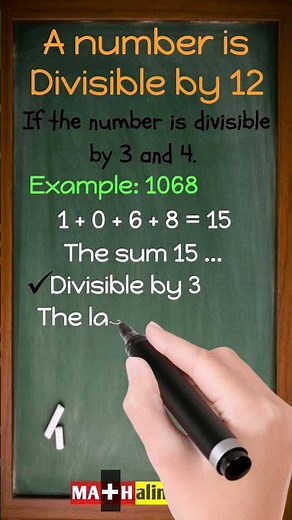 Divisibility Rule of 12 Explained in Seconds!
