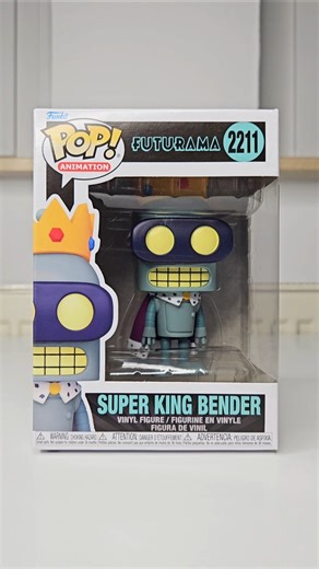 Funko Pop Unboxing Bender (Super King) 👑 #funko #funkopop #unboxing #bender #futurama #shorts