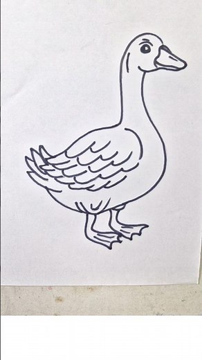 How To Draw A Goose - Simple Goose Drawing Easy Method