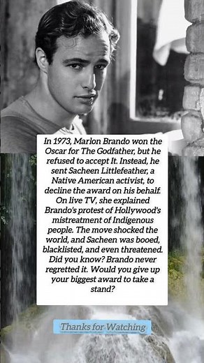 Marlon Brando Won oscar But Refused to accept it #shorts #shortsvideo #actor #news