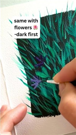 Easy Spring Flowers 🌼 Acrylic Painting 🎨 #acrylicarttutorial #acrylicpainting #beginnerarttips