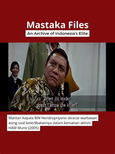 Konferensi Pers Hendropriyono Tentang Kemat1an Munir