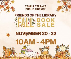 Who else can hardly wait for our Fall Book Sale tomorrow morning at 10am? Let's start the weekend off right with some great deals on new reads. See you there! 😍 | Temple Terrace Public Library