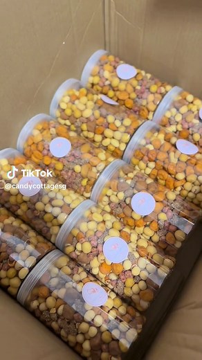 You heard us packing gummies, but what about our peanuts? “Here’s 20seconds of peanut packing bliss! 🎶” Picture this: 8 mind-blowing peanut flavors, oven-baked to crunchy perfection. They're not just snacks; they're a whole mood – colorful, fresh, and downright yummy! Grab a bottle (or two) because your taste buds deserve this party. Check out our shop for more snacklicious surprises! 🥜✨ Candy cottage (Snacks for everyone 🤍) #fyp #food #peanuts #savoury #candy #sgtiktok