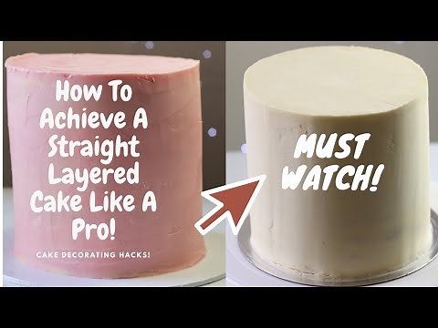 How To Stack A Tall Layered Cake Straight | Easy Cake Technique To Fill Stack Tall Cakes | Cake Hack