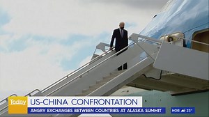 Escalating tensions between the US and China have been on display at hostile talks in Alaska - with America issuing a strong warning to Beijing. #9News | Nightly at 6.00pm | 9 News